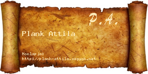 Plank Attila névjegykártya