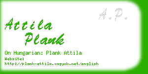 attila plank business card